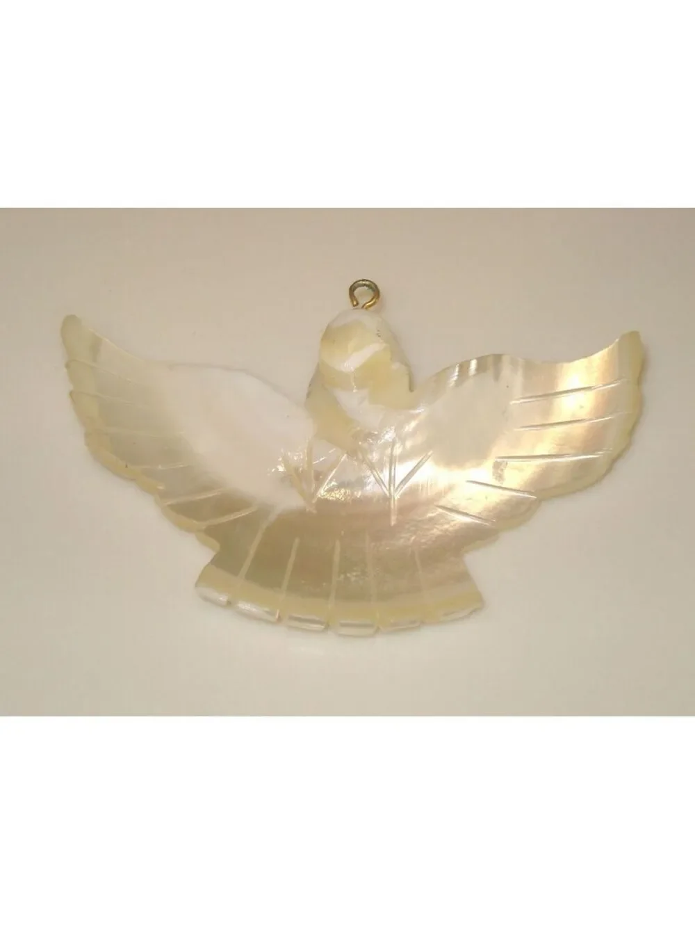 Vintage Native American Mother Of Pearl Shell Dove for Necklace